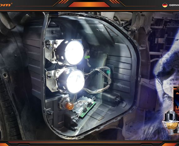 Độ đèn bi led Hyundai Creta 2023 - Lion King Light