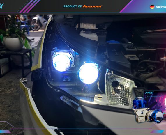 Độ bi laser Omega cho Kia Sedona 2019